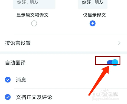 飞书app怎样开启自动翻译功能