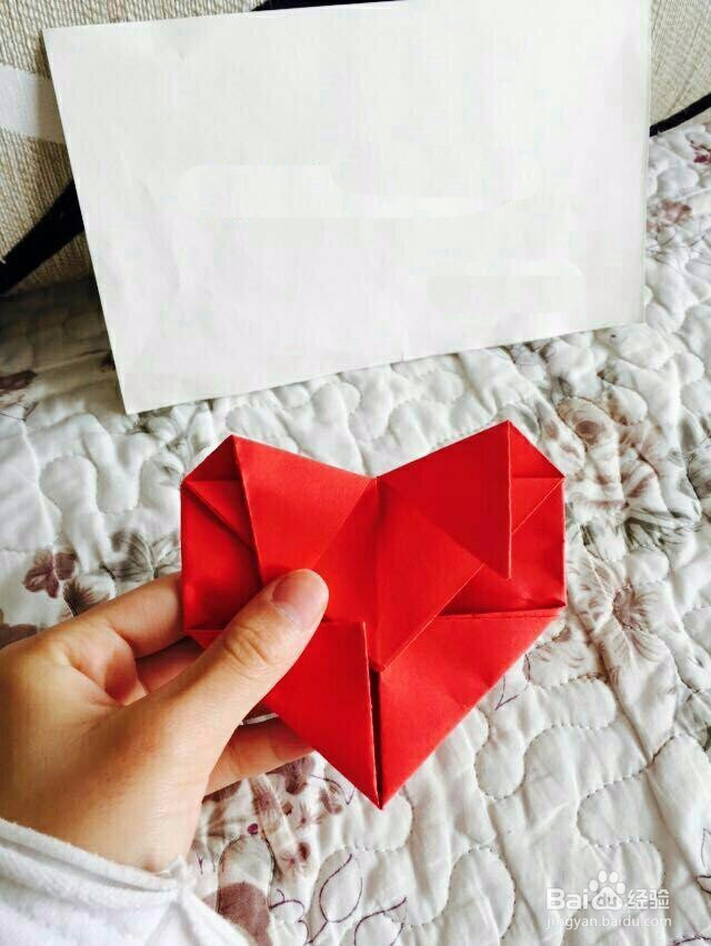 超简单的爱心的折法
