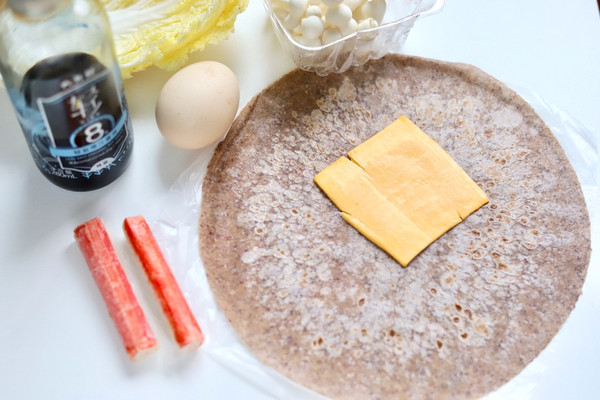 蟹棒芝士菌菇卷饼