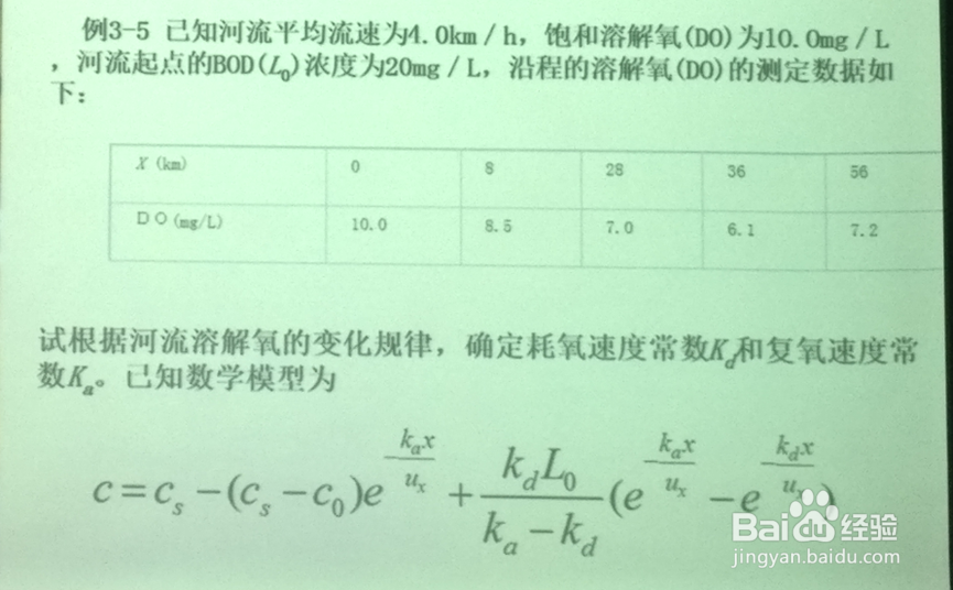 excel规划求解S-P模型耗氧和复氧系数