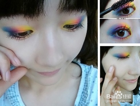 经典彩虹渐变眼妆教程