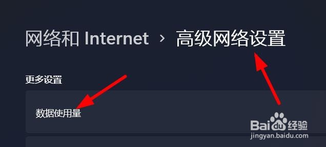 Windows11如何查看数据使用量