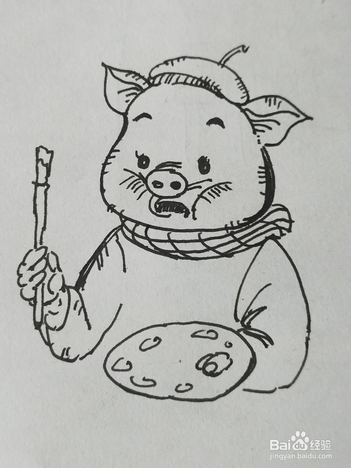 怎么画卡通小猪画家