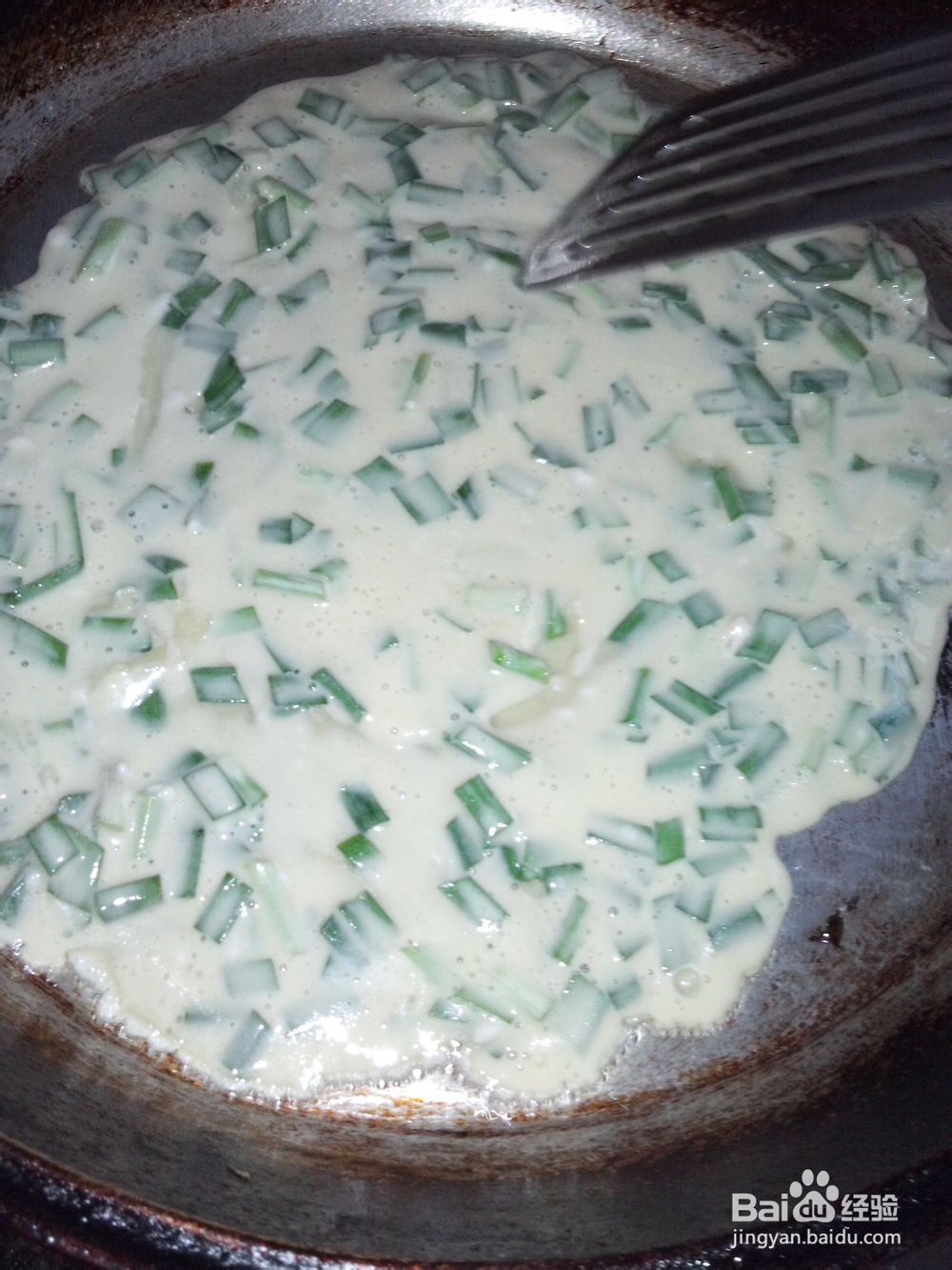 春天养肝韭菜鸡蛋煎饼的做法