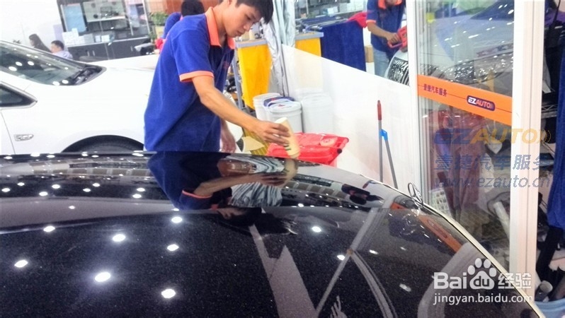 汽车美容 奔驰S400L汽车美容镀晶保养