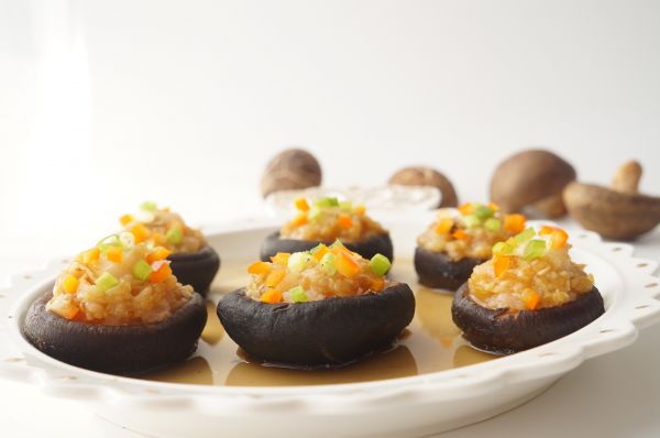 虾泥扇贝香菇盅