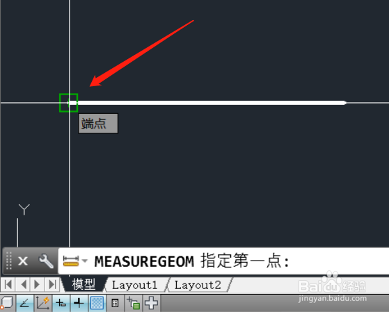 cad怎么测量两点的距离