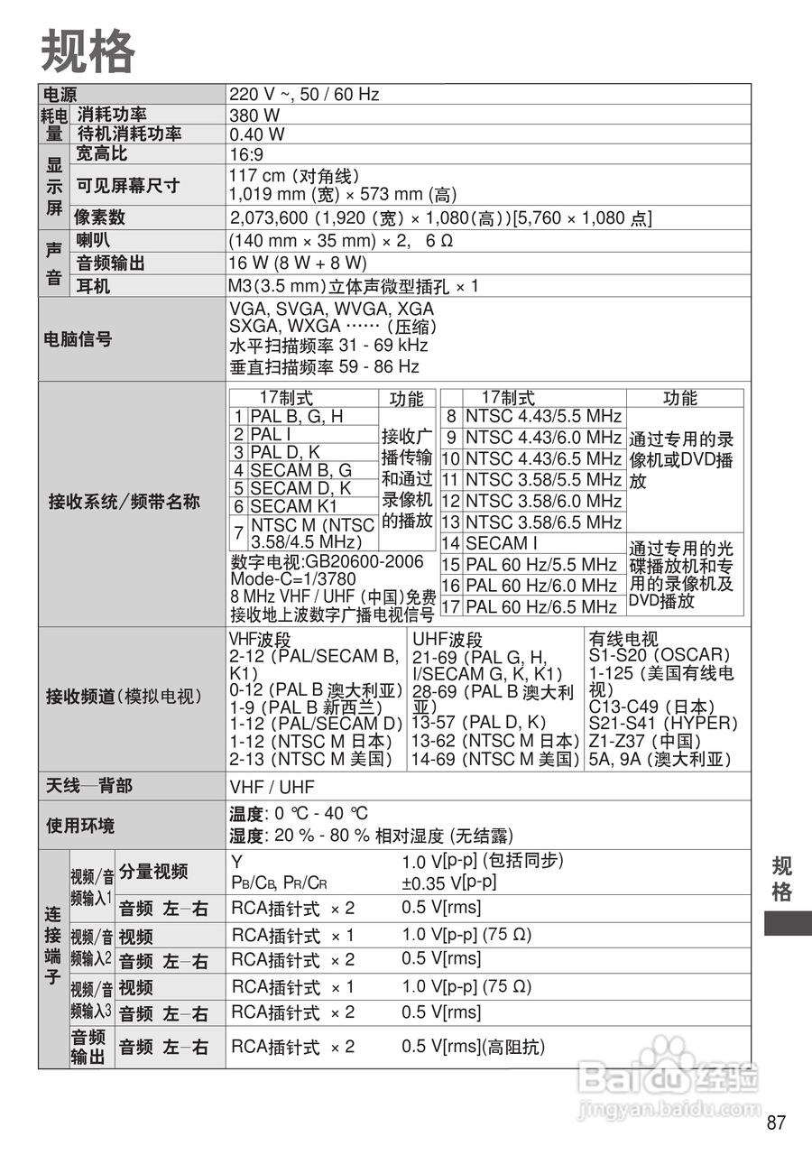 松下TH-P46ST32C等离子彩电使用说明书:[9]