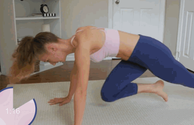 喜提马甲线的徒手虐腹动作