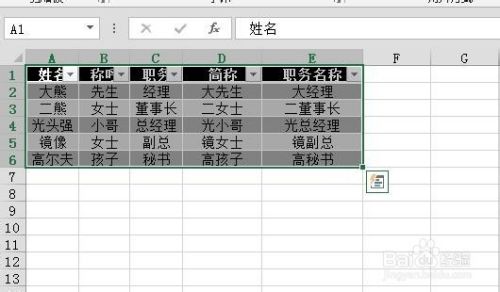 在Excel表格中怎样将美化之后的表格调换样式