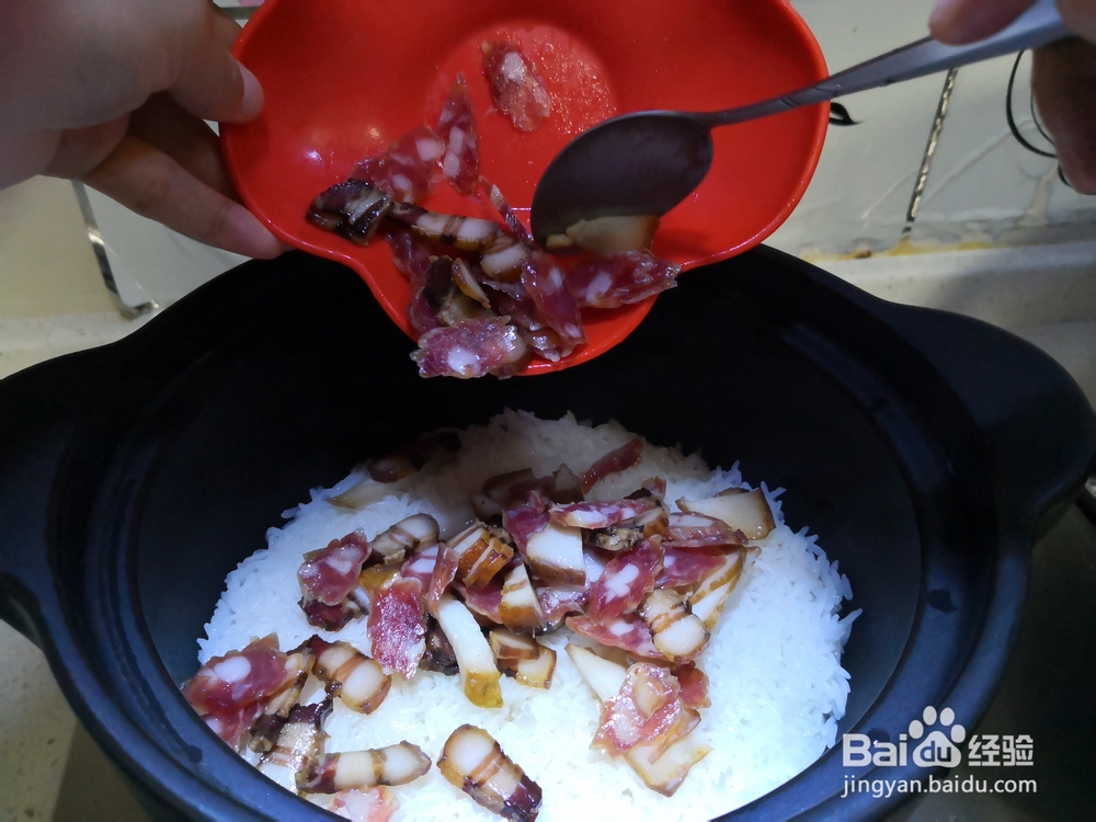 诱人的腊味煲仔饭