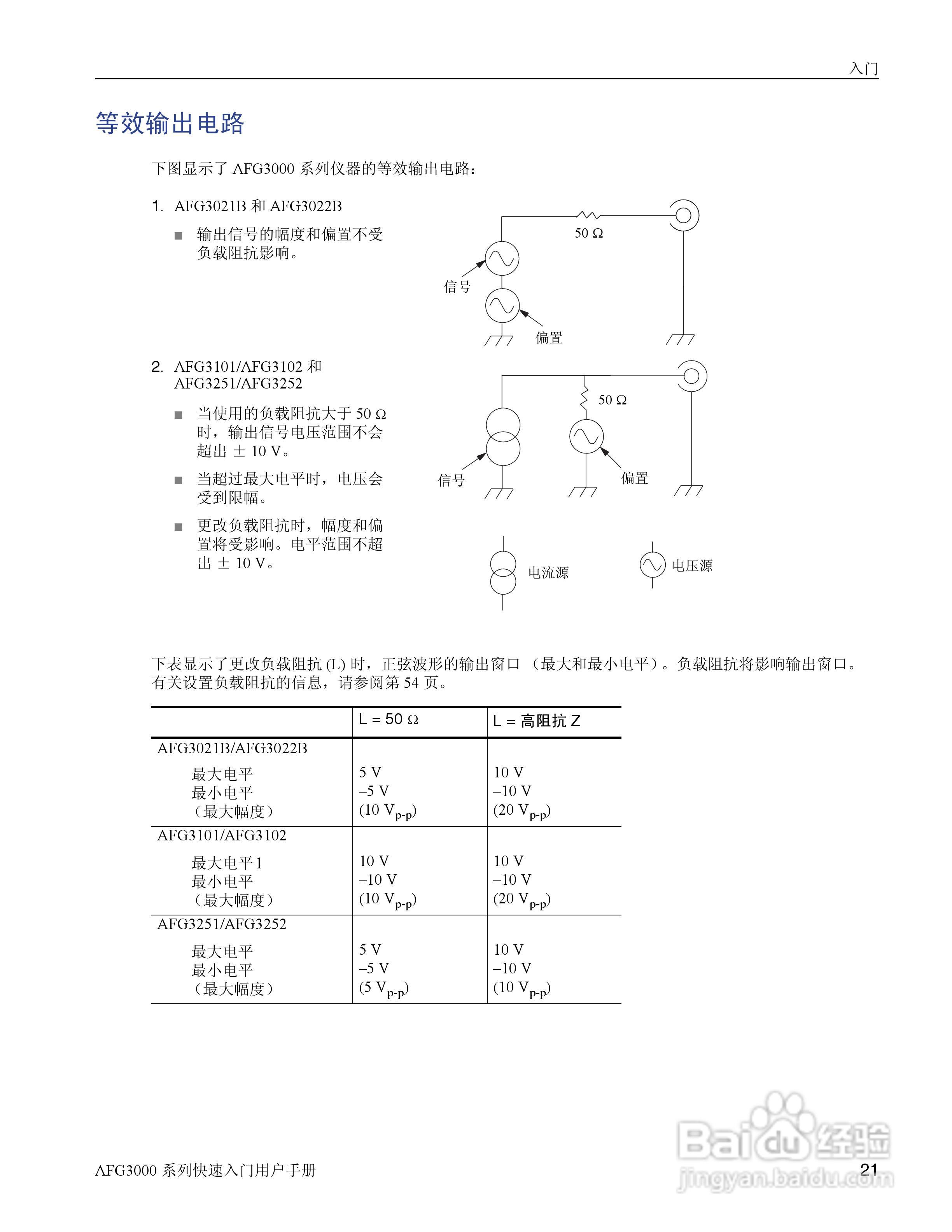 泰克AFG3252任意波形/函数发生器用户手册:[4]