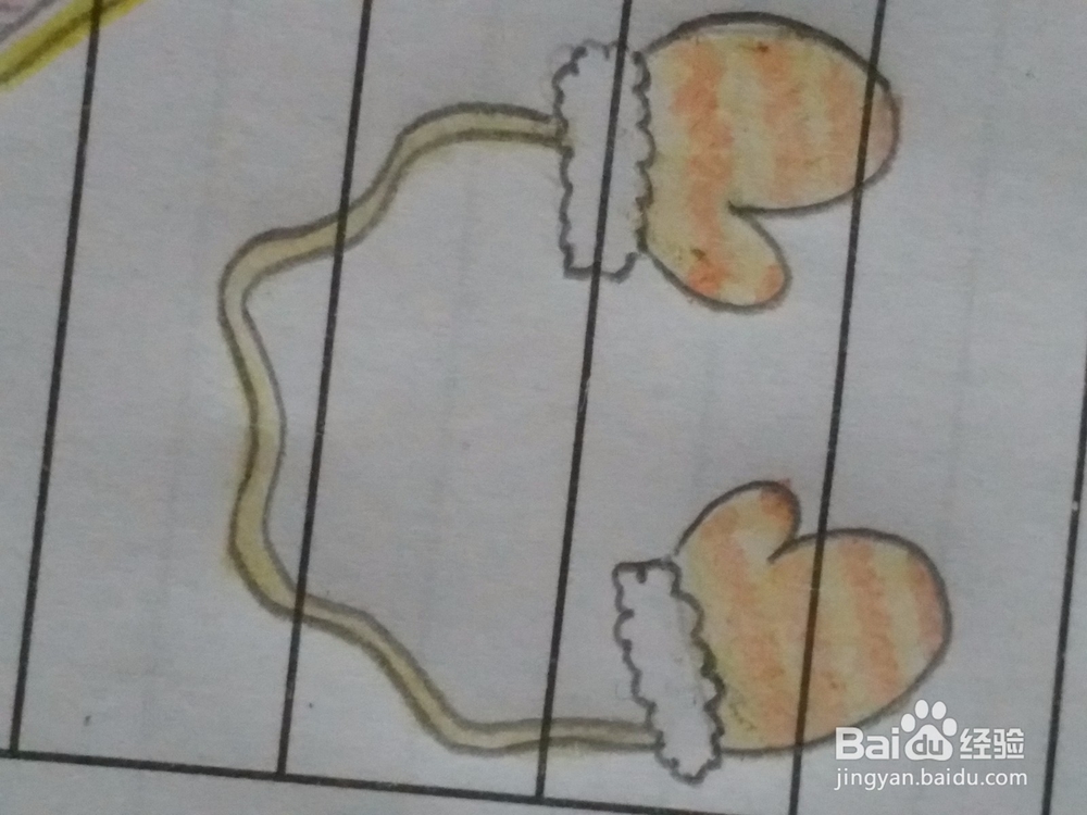 1月20日 大寒 保暖手套 简笔画 绘画步骤教程