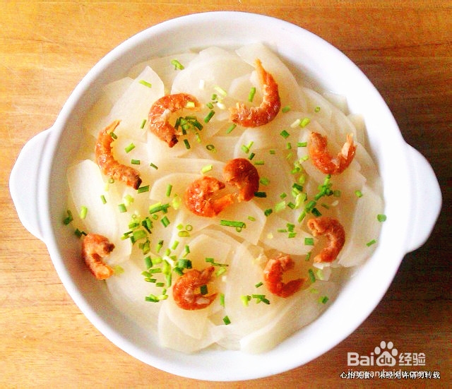 简单美味的虾米蒸萝卜