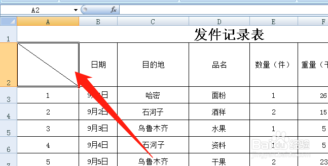 如何在Excel的单元格里加一条斜线分割内容