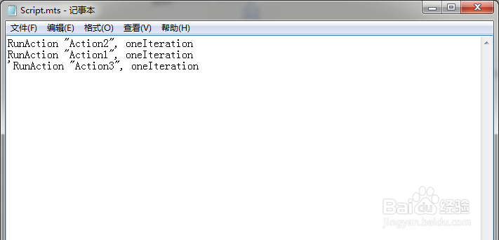 QTP12如何控制Action执行顺序
