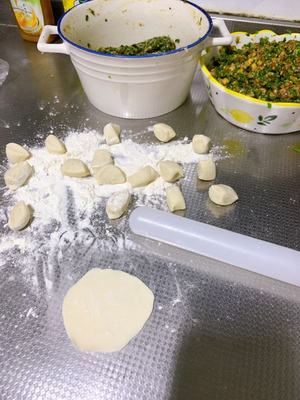 荠菜猪肉馅手工饺子