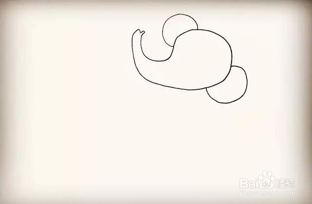 简笔画-爱洗澡的小象简笔画怎么画？