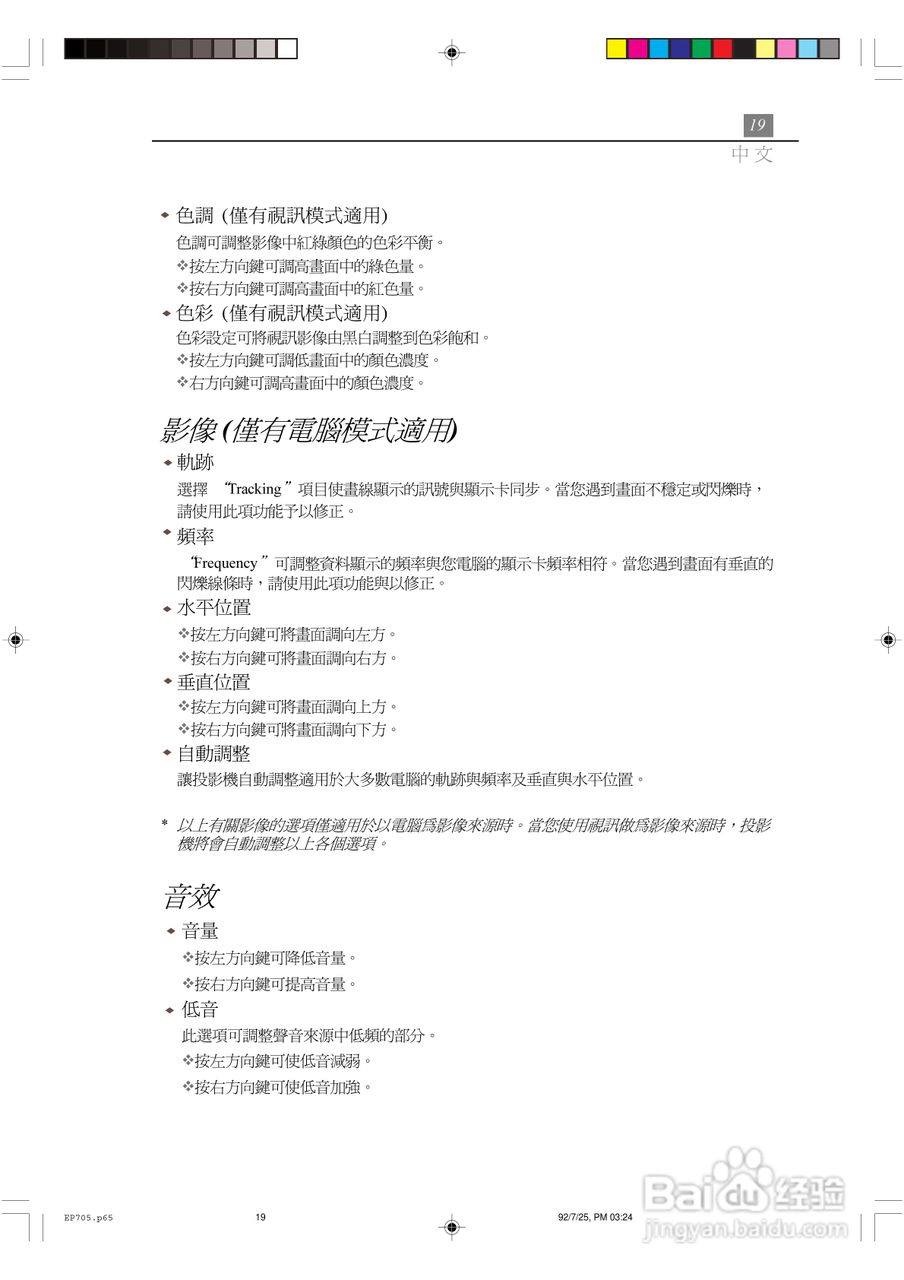 Optoma奥图码 EP705投影机说明书:[2]