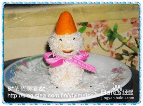 可爱圣诞小雪人----4款人人都可以成功的小点心
