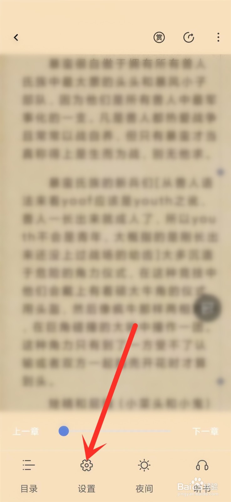 少年梦阅读app怎么设置小说行间距