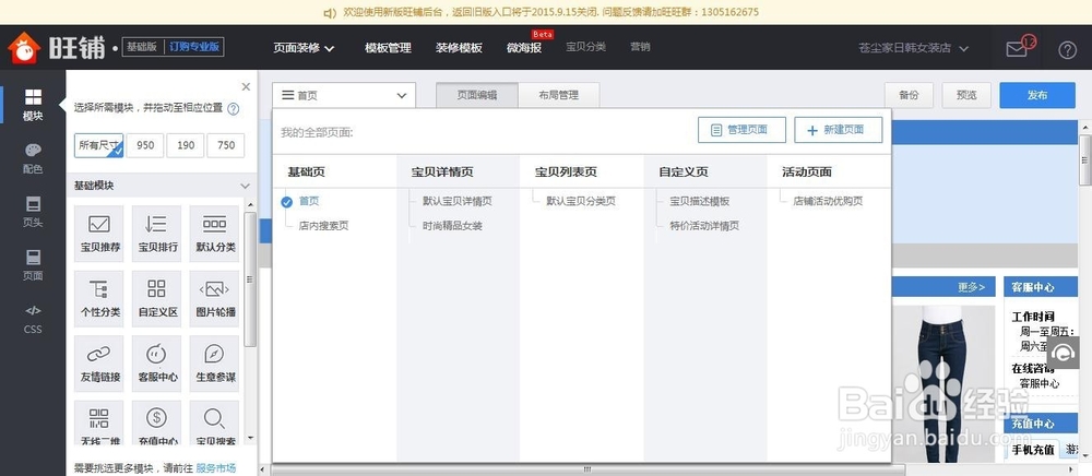 淘宝店铺如何购买精美模板