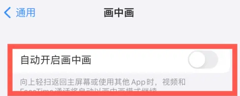苹果在哪里设置自动开启画中画