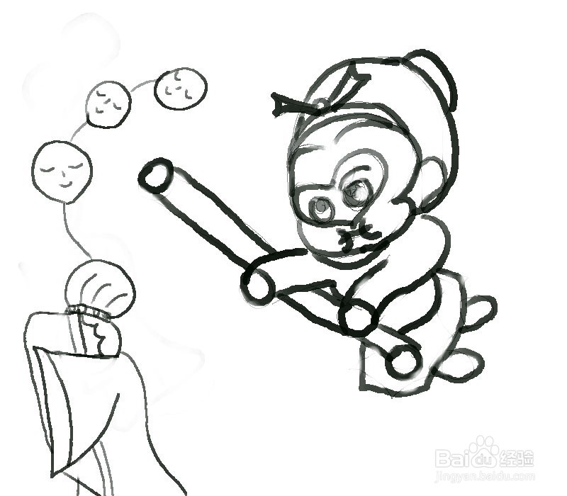 三打白骨精q版简笔画