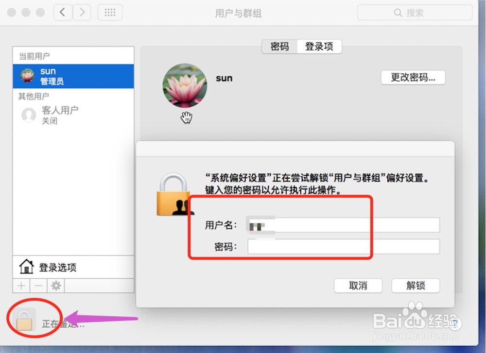 mac OS X 系统如何设置自动登录