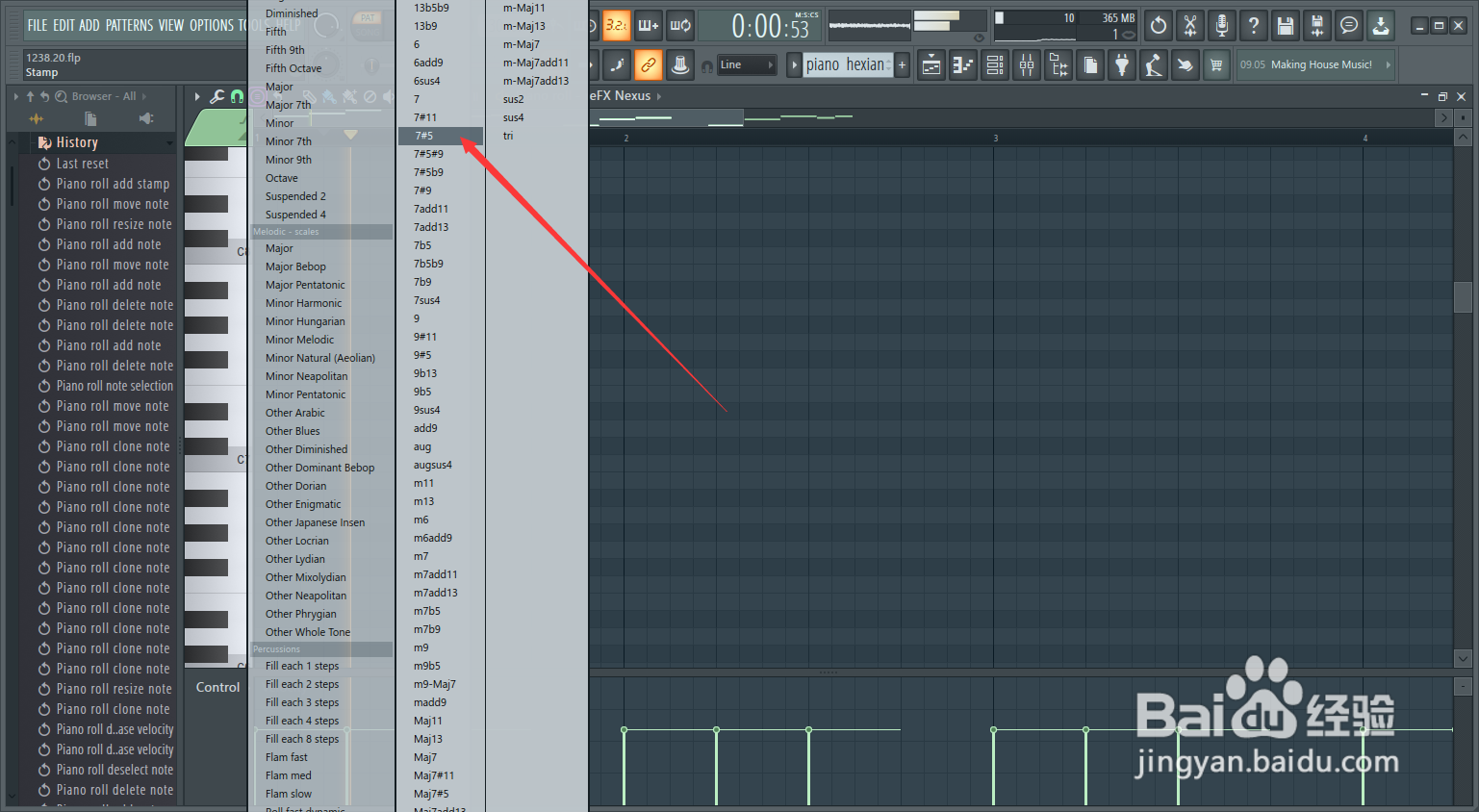 FLstudio怎么添加和弦