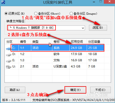 u盘安装原版win7系统