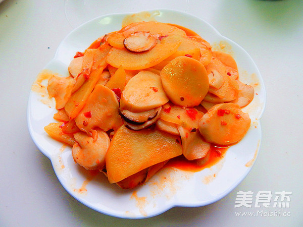 香辣杏鲍菇炒土豆片
