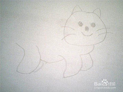 简笔画大脸猫的画法