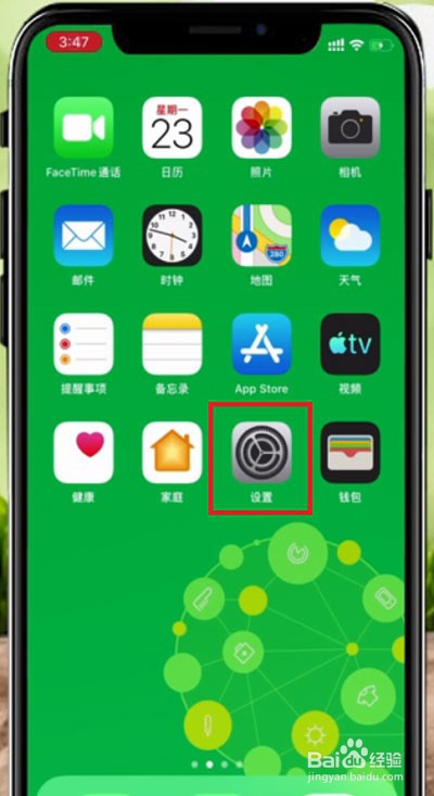 苹果11圆圈怎么设置的