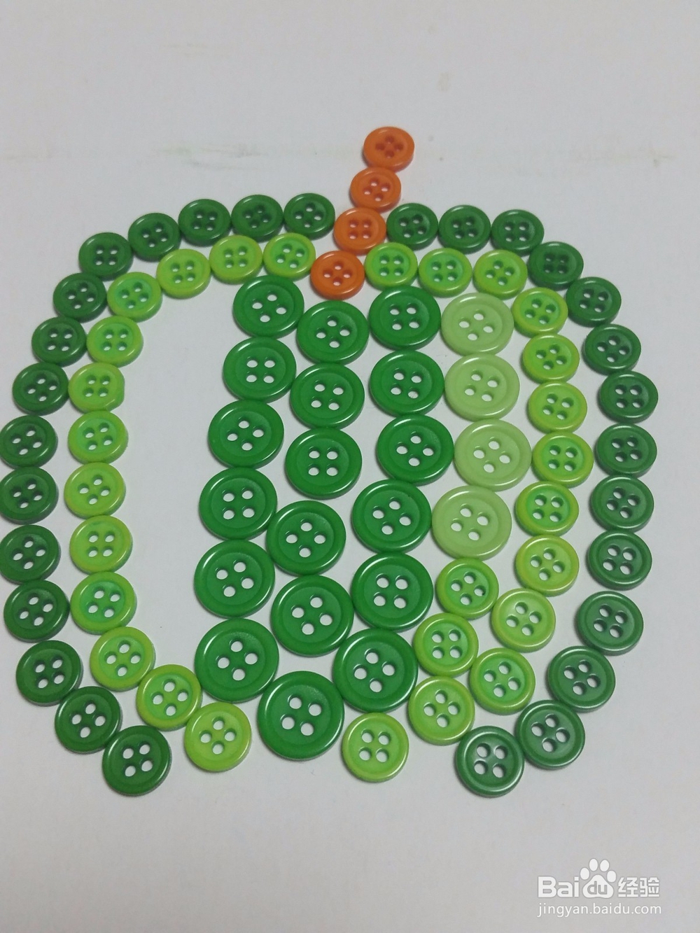 菜椒儿童手工纽扣粘贴画