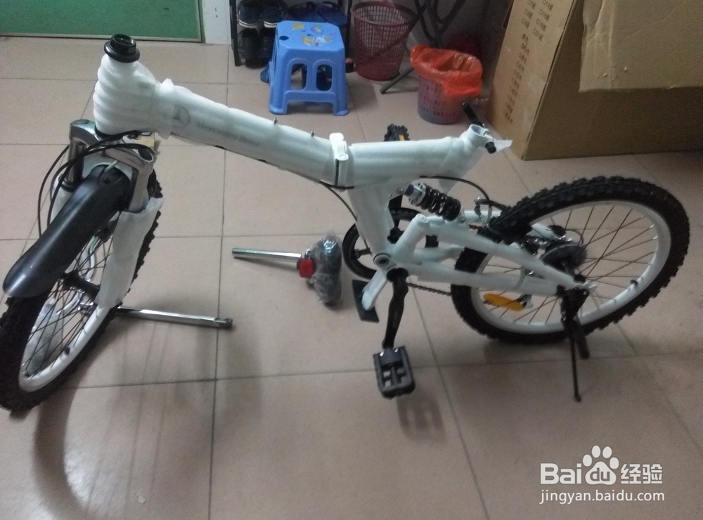 网购的折叠自行车按照教程