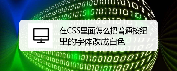 <b>在CSS里面怎么把普通按纽里的字体改成白色</b>