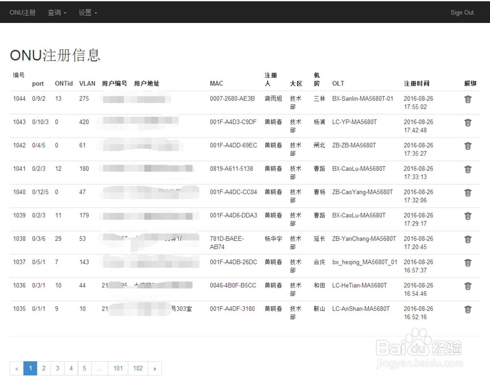 自动注册ONU(光猫)及简单查询教程