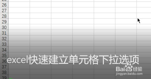excel快速建立单元格下拉选项