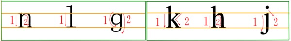 字母t 在三线格里怎么写
