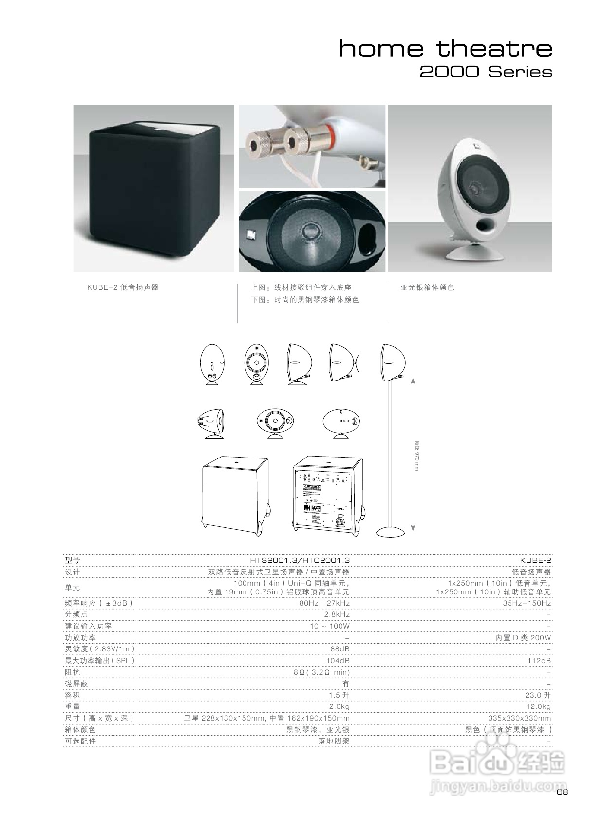 KEF HTC1001.2型家庭影院扬声器说明书:[1]