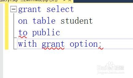 sql把对表的查询权限授予用户