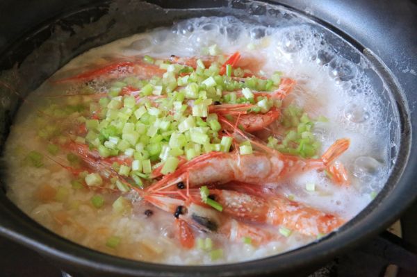 北极虾生虾潮汕海鲜粥