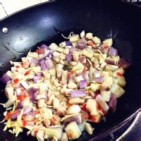 家常菜：茄子烧鸡丁