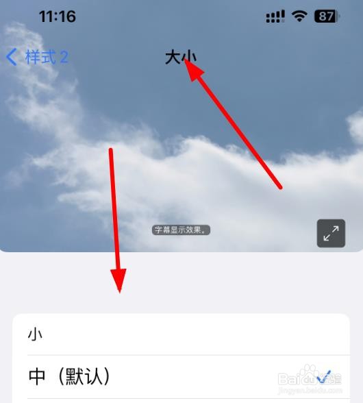 iPhone14如何设置样式颜色为默认的大小