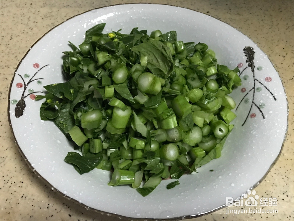猪油渣炒菜心