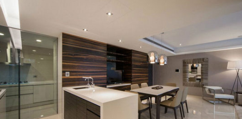 隔断设计享受开放式厨房的通透感