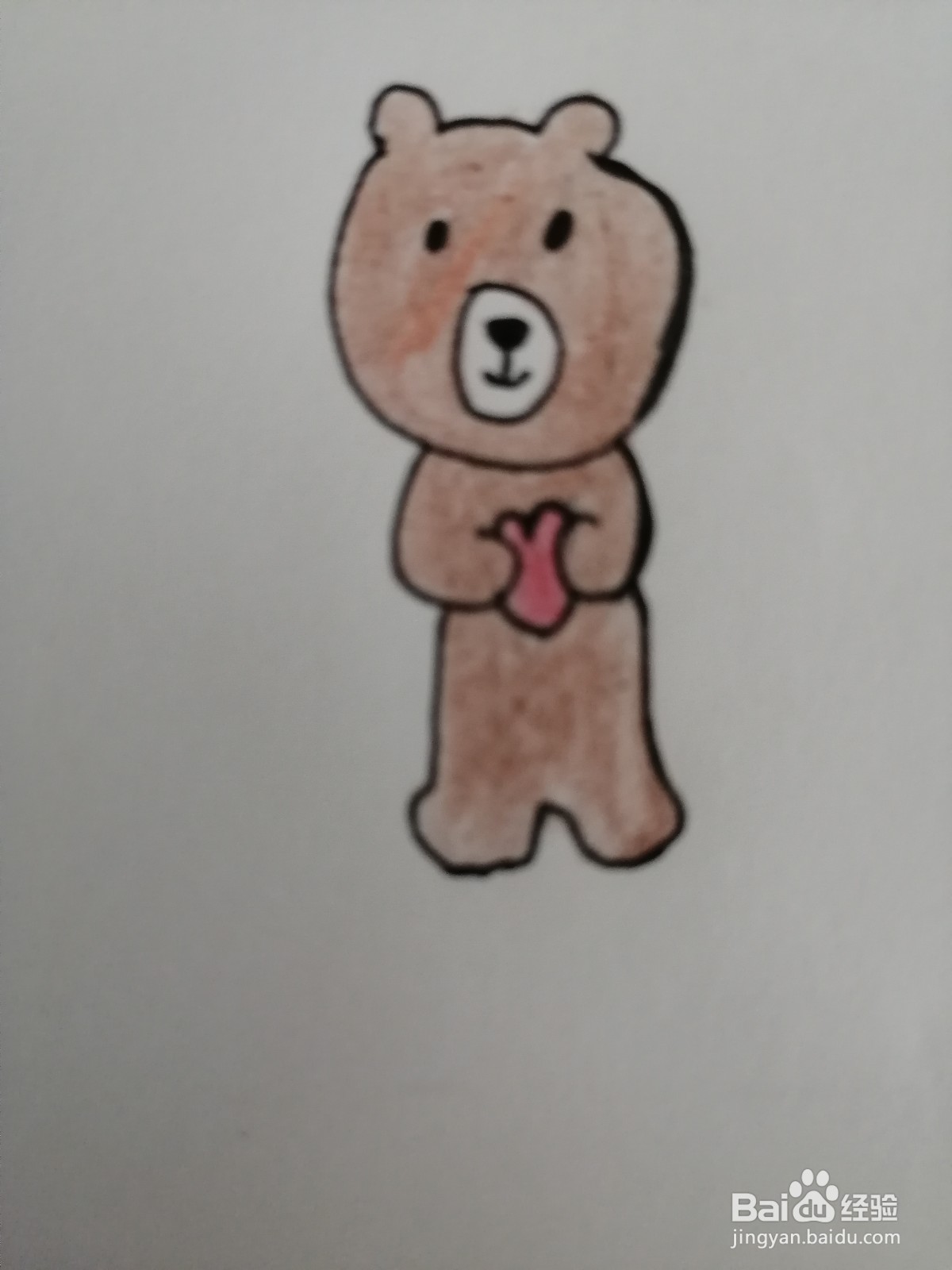 如何画出可爱的小熊。