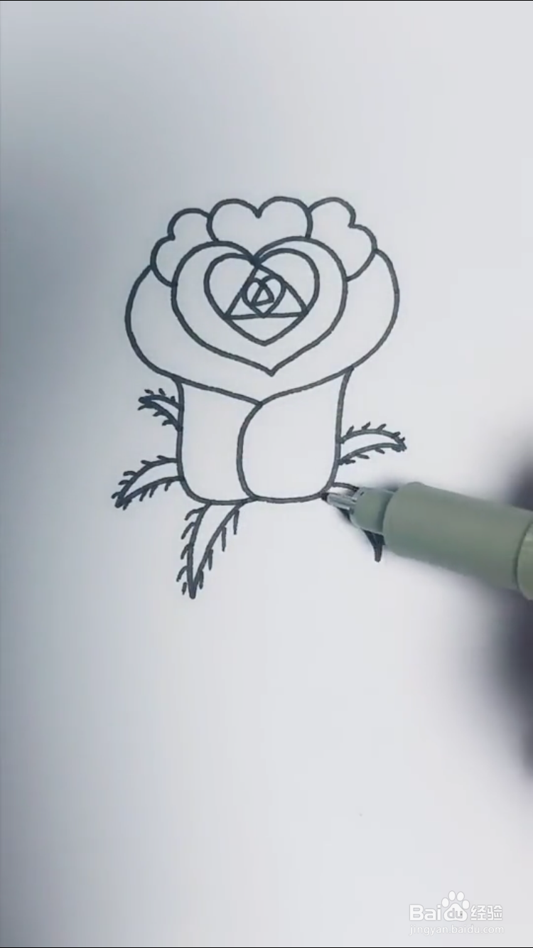 玫瑰花的简笔画如何画