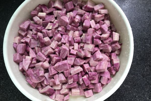 紫薯西米炖牛奶